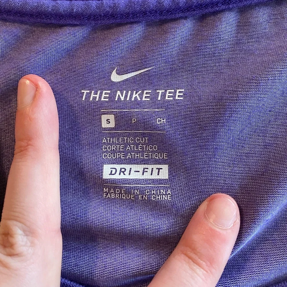 Nike purple and white just do it size small S short sleeve casual workout